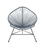 Acapulco Chair - Grey Weave on Black Frame