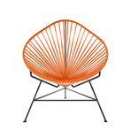 Acapulco Chair - Orange Weave on Black Frame