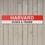 MBTA Harvard Buses & Trains Sign (Sign, Bus and Train)