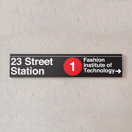 23 Street-Fashion Institute of Technology Station Sign (Sign, IIT)