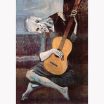 The Old Guitarist By Pablo Piccasso (19" x 27")