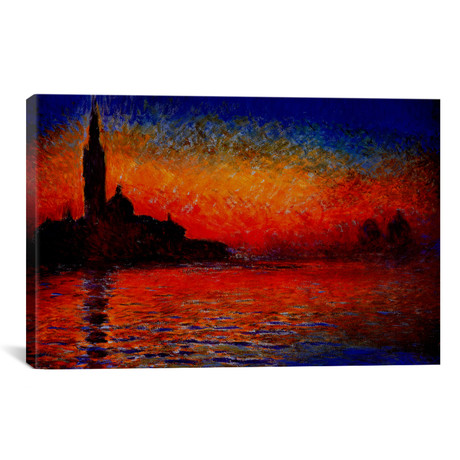 Sunset In Venice by Claude Monet (27" x 19")