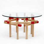 Maple Octagon Matchstick Table