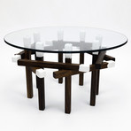 Walnut Octagon Matchstick Table