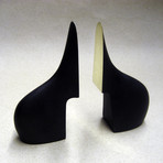 Black Brass Bookends 5.51"