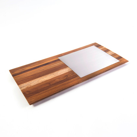 Laminated Teak Wood Cheese Board (Inliad, Small)