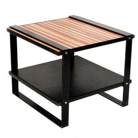 Muir End Table (Black with Calico)