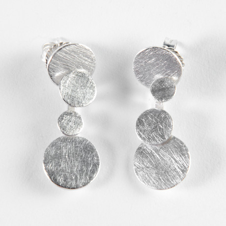 Bubble Dangle Earrings Silver