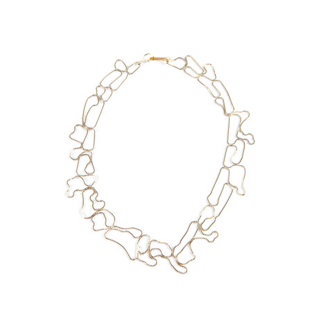 Narrow Topography Necklace 18K Yellow Gold Vermeil