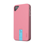 Hybrid Series Pink Case w/ Sky Blue USB 4GB