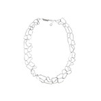 Narrow Topography Necklace 18K White Gold Vermeil