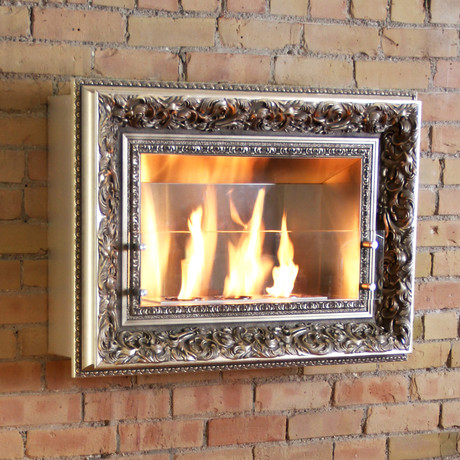 Vintage Picture Frame Three Burner Wall Firespace  (Charlotte)