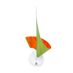 Manifold Clock // Green Orange Leaf 30''