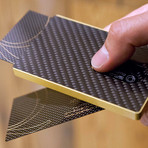 Carbon Fibre Card Case // Gold