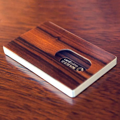 Hardwood Card Case // Santos Palisander
