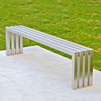 Linear Bench // Stainless Steel 58”