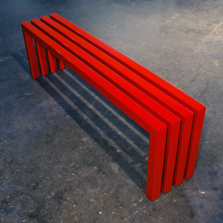 Linear Bench // Industry Red 58”