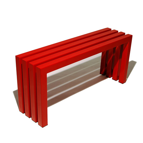 Linear Bench // Industry Red 40”