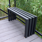 Linear Bench // Gunmetal Grey 40”