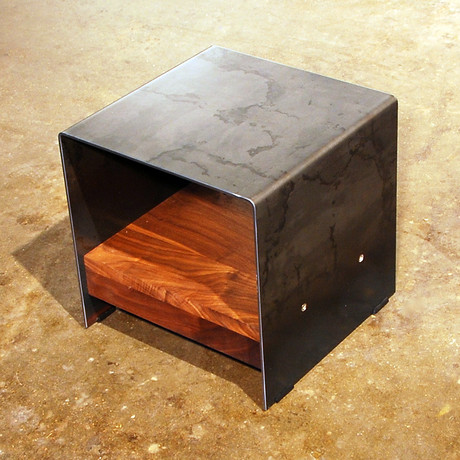 Cubic Table // Walnut & Steel