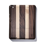 Light Striped Walnut iPad Case