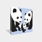 Blue 3 Panda (20" x 20")