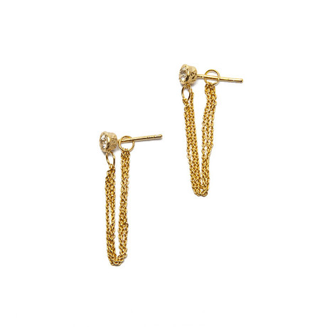 Gold Pop Hooked On You Topaz Earrings