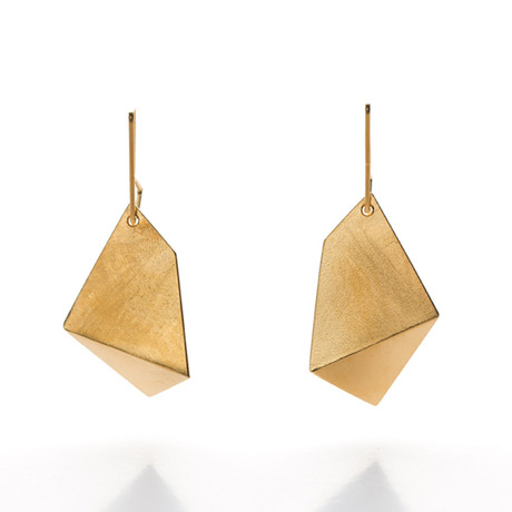 Large Single Fold Earring // Gold