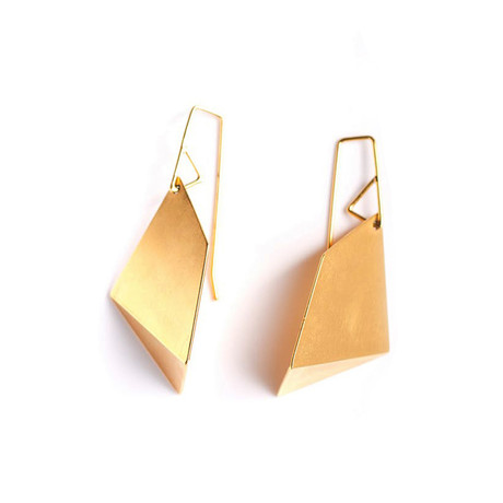 Small Single Fold Earring // Gold