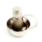 Soap Dish w/ Badger Brush