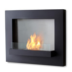 Edgerton Wall Fireplace // Black