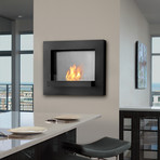 Edgerton Wall Fireplace // Black