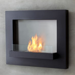 Edgerton Wall Fireplace // Black