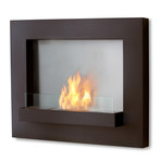 Edgerton Wall Fireplace (Rust Brown)