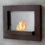 Edgerton Wall Fireplace (Rust Brown)