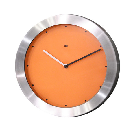 Bai 11" Signature Orange Aluminum Wall Clock