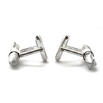 Story Bomb Cufflinks // Silver