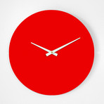 Moderna Clock // 5 Color Options (Red)