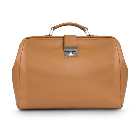 Vintage Briefcase // Saddle