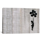 Flying Balloons Girl // Banksy (26"W x 18"H x 0.75"D)