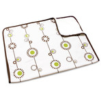 George Baby Blanket // Green + White