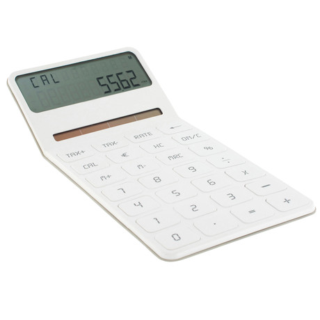Ela Desktop Dual Power Calculator // White