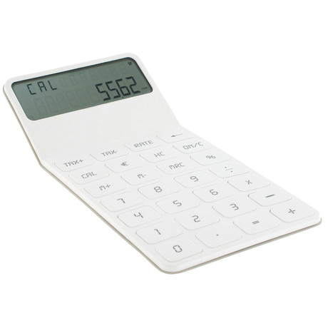 Ela Desktop Battery Operated Calculator // White