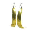 Curved Leaf Earrings