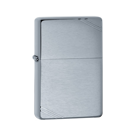 Zippo Lighter with Slashes // Brushed Chrome 