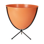 Retro Bullet Planter // Tangerine (Short: 16"H)