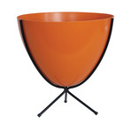 Retro Bullet Planter // Hot Orange (Short: 16"H)
