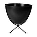 Retro Bullet Planter // Black (Short: 16"H)