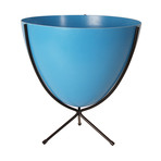 Retro Bullet Planter // Bright Blue (Short: 16"H)