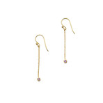 Gold Mix and Match Amethyst Earrings (Small 1.35")